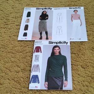 Set of 3 Simplicity Sewing Patterns Brand New & Uncut